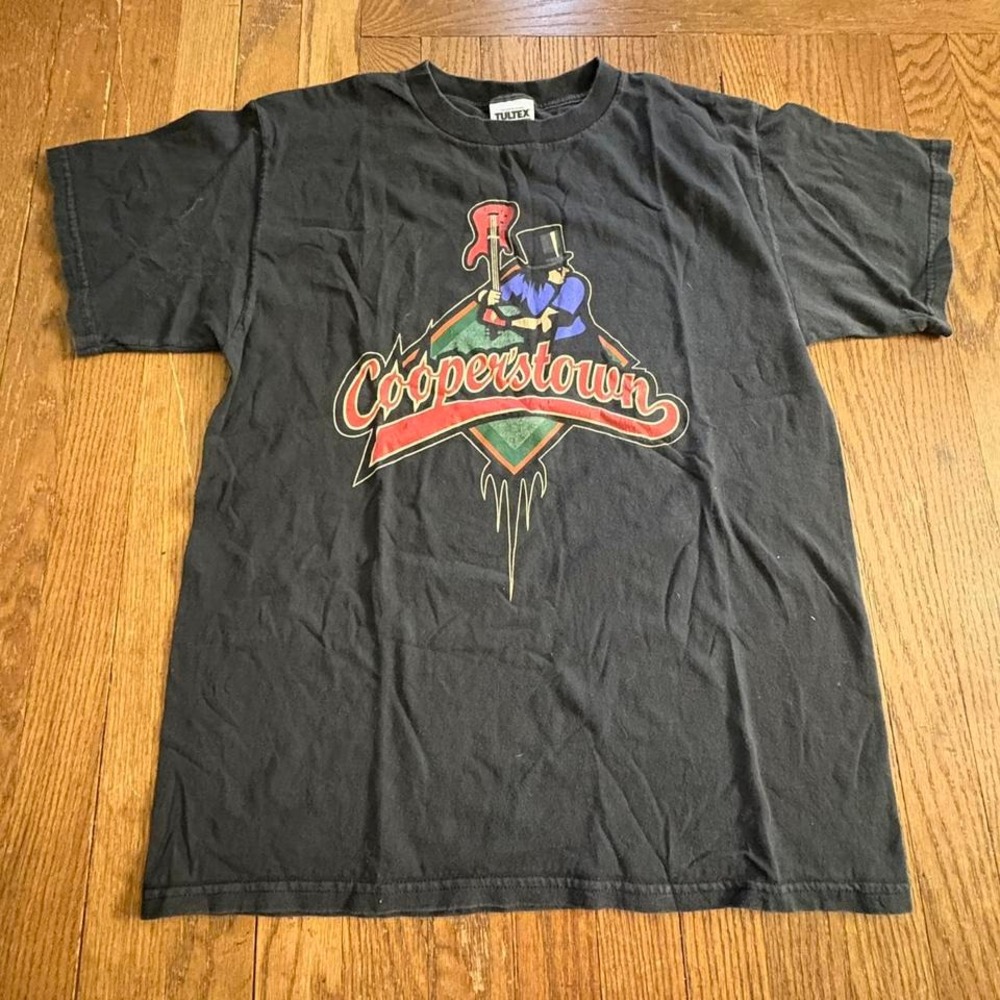 Vintage Cooperstown Baseball Graphic T-Shirt 1990s Tultex Tag Size Large